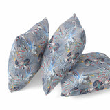 18? Indigo Gray Tropical Indoor Outdoor Throw Pillow