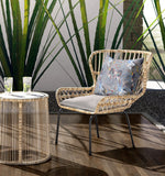 18? Indigo Gray Tropical Indoor Outdoor Throw Pillow