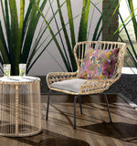 18? Magenta Gold Tropical Indoor Outdoor Throw Pillow