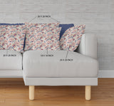 18? Red Light Indigo Roses Indoor Outdoor Throw Pillow