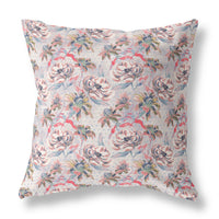 18? Lavender Pink Roses Indoor Outdoor Throw Pillow