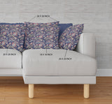 16? Midnight Blue Roses Indoor Outdoor Throw Pillow