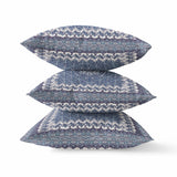 20? Indigo White Holy Floral Indoor Outdoor Throw Pillow