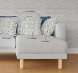 16? White Green Paisley Indoor Outdoor Throw Pillow