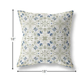 18? White Green Paisley Indoor Outdoor Throw Pillow