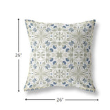 26? White Green Paisley Indoor Outdoor Throw Pillow