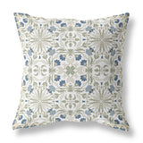 28? White Green Paisley Indoor Outdoor Throw Pillow