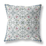 18? Pink Sage Paisley Indoor Outdoor Throw Pillow