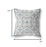 18? Pink Sage Paisley Indoor Outdoor Throw Pillow