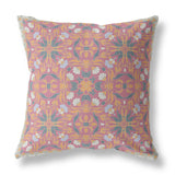 26? Magenta Orange Paisley Indoor Outdoor Throw Pillow