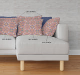 28? Magenta Orange Paisley Indoor Outdoor Throw Pillow