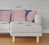 16? Magenta White Paisley Indoor Outdoor Throw Pillow