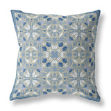 20? Gray Indigo Paisley Indoor Outdoor Throw Pillow