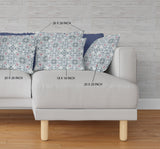 26? Powder Blue Paisley Indoor Outdoor Throw Pillow