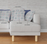 26? Pink Gray Paisley Indoor Outdoor Throw Pillow