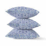 26? Navy White Geostar Indoor Outdoor Throw Pillow
