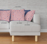 28? Red White Geostar Indoor Outdoor Throw Pillow