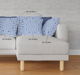 20? Cyan Blue Geostar Indoor Outdoor Throw Pillow