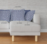 16? Indigo Blue Geostar Indoor Outdoor Throw Pillow