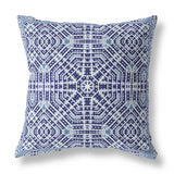 20? Indigo Blue Geostar Indoor Outdoor Throw Pillow