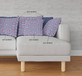 20? Blue Red Geostar Indoor Outdoor Throw Pillow