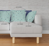 28? Aqua Geostar Indoor Outdoor Throw Pillow