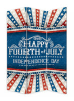 Happy 4th of July Three Panel Room Divider Screen