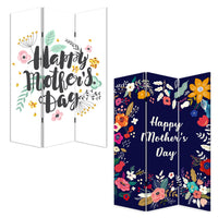 Sweet Floral Mother's Day Three Panel Room Divider Screen