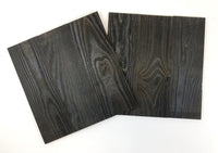 Set of Two Black Rustic Wood Wall Art Hanging Panels