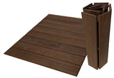 Rustic Dark Brown Roll Out Indoor Outdoor Wood Floor Mat