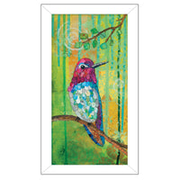 Annas Hummingbird White Framed Print Wall Art