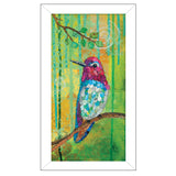 Annas Hummingbird White Framed Print Wall Art