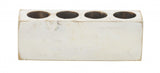 Distressed White 3 Hole Sugar Mold Candle Holder