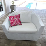 Pink Medallion Indoor Outdoor Sewn Lumbar Pillow