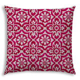 20? Pink Medallion Indoor Outdoor Sewn Throw Pillow