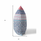 16? Pink Teal Patch Zippered Suede Throw Pillow