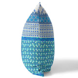 18? Turquoise Blue Patch Zippered Suede Throw Pillow