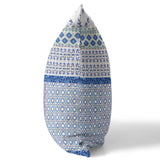 18? Blue Lavender Patch Blown & Closed Suede Throw Pillow