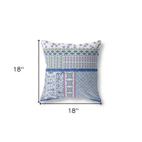 18? Blue Lavender Patch Blown & Closed Suede Throw Pillow