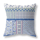 18? Blue Lavender Patch Blown & Closed Suede Throw Pillow