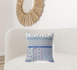 18? Blue Lavender Patch Blown & Closed Suede Throw Pillow