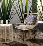 16? Gray Blue Cloverleaf Indoor Outdoor Zippered Throw Pillow