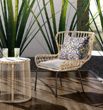 16? Green White Cloverleaf Indoor Outdoor Zippered Throw Pillow