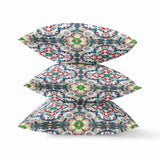18? Green White Cloverleaf Indoor Outdoor Zippered Throw Pillow