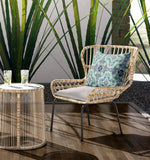 18? Aqua Blue Cloverleaf Indoor Outdoor Zippered Throw Pillow