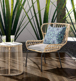 16? Blue Aqua Cloverleaf Indoor Outdoor Zippered Throw Pillow