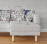 18? Cream Pink Boho Flower Zippered Suede Throw Pillow