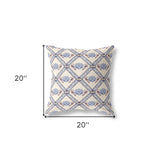 18"x18" Cream Gray Brown Zippered Suede Geometric Throw Pillow