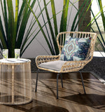 16? Aqua Blue Boho Pattern Indoor Outdoor Throw Pillow