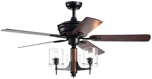 Saranac 52 inches Indoor Bronze Finish Remote Controlled Ceiling Fan
